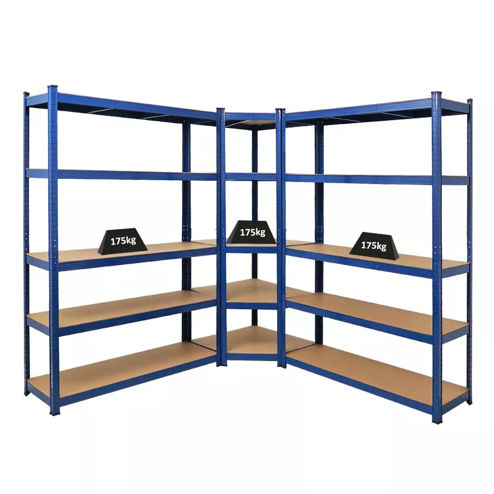 ECKREGAL Ragnar 2er-Set mit Schwerlastregal Ragnar 180x190x40 cm Fachlast 175 kg Blau