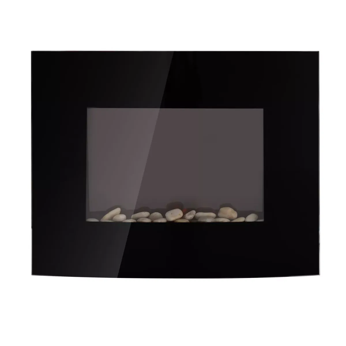 ELEKTROKAMIN, 2 Leistungsstufen einstellbar, 900/1800 W LED, Edelstahl, Schwarz
