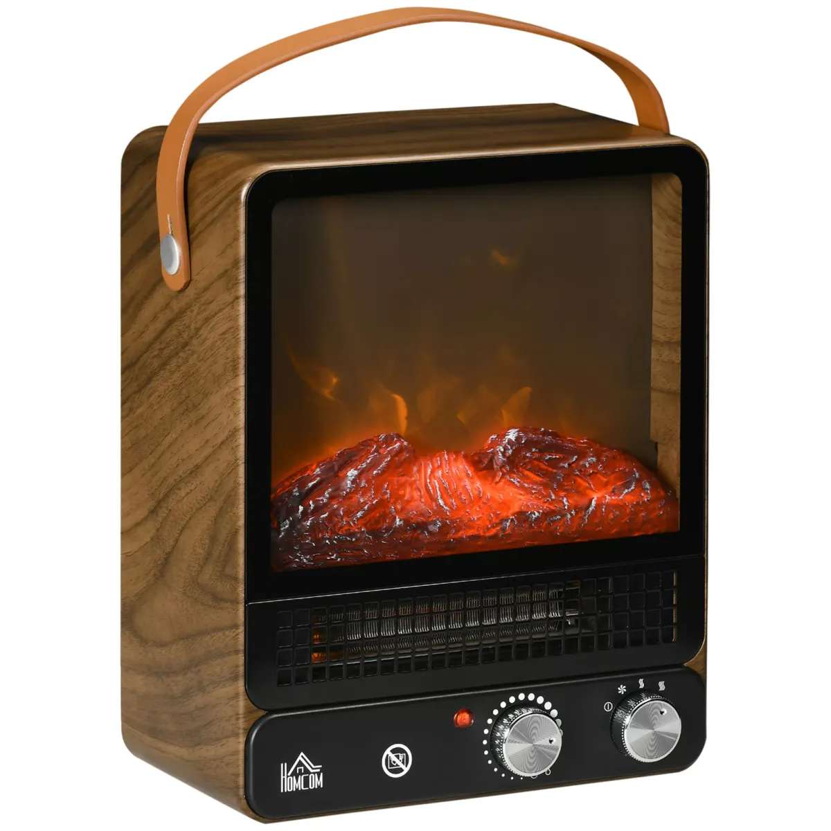 ELEKTROKAMIN mit Flammeneffekt, 750/1500W, für Wohnzimmer & Innenräume