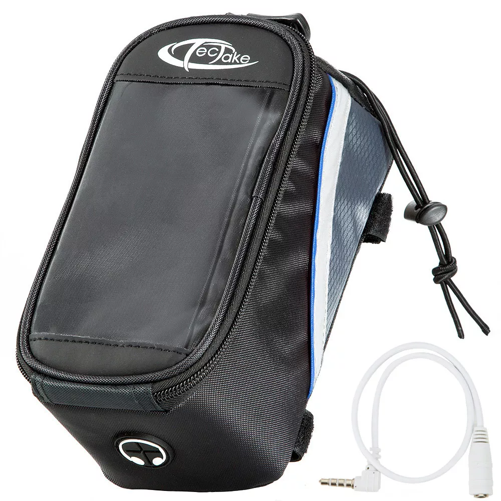 FAHRRADTASCHE ,Zusätzliche Spannseil-Sicherung ,schwarz/grau/blau