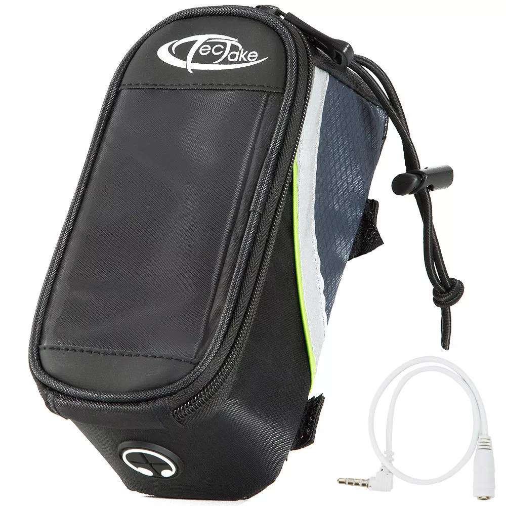 FAHRRADTASCHE ,Zusätzliche Spannseil-Sicherung ,schwarz/grau/grün