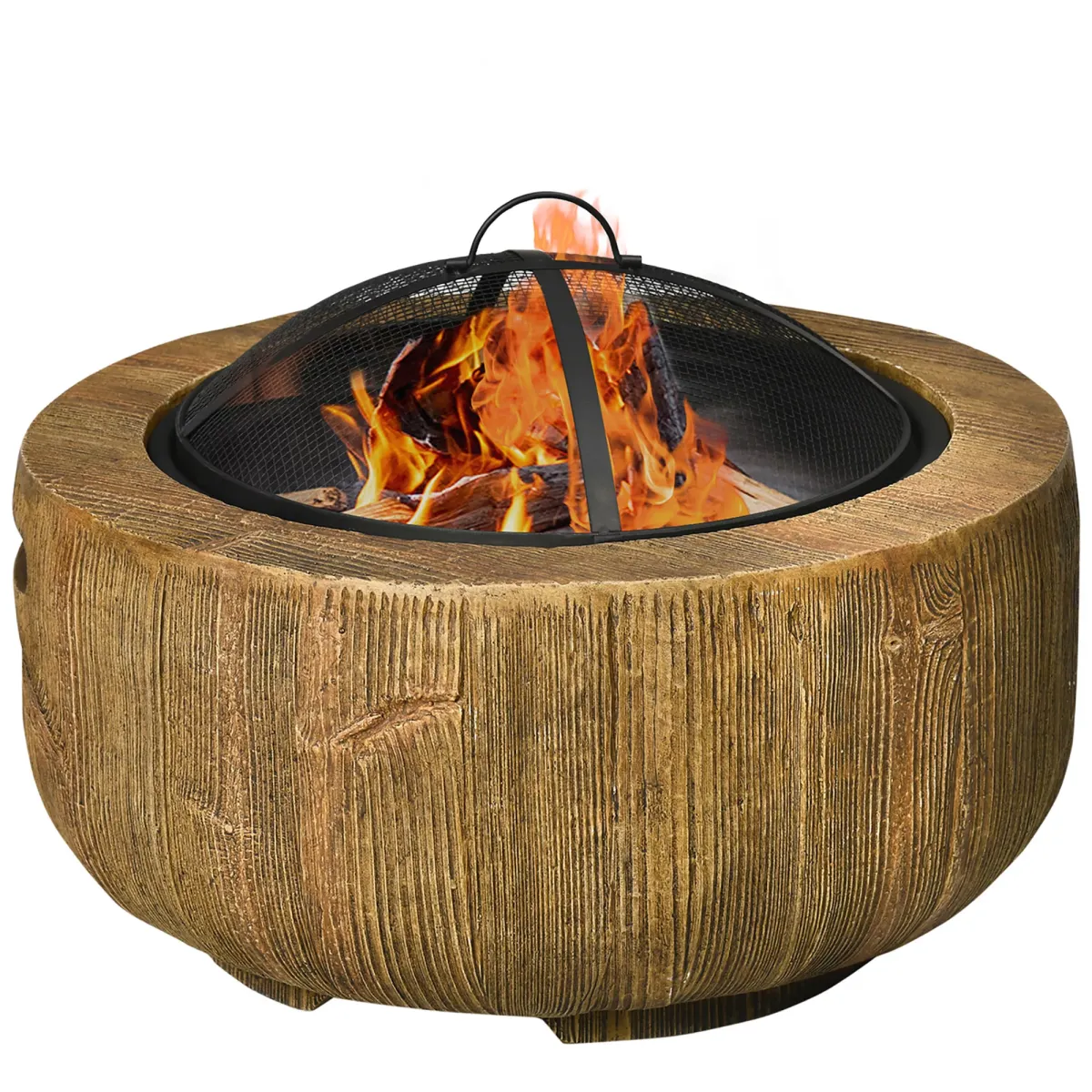 FEUERSCHALE, Metall, Magnesium, Braun