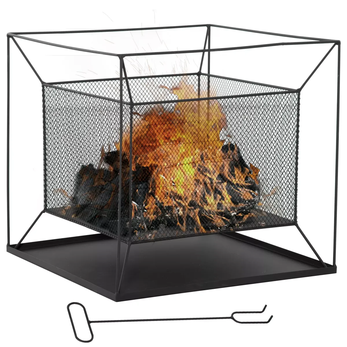 FEUERSCHALE, Metall, Schwarz