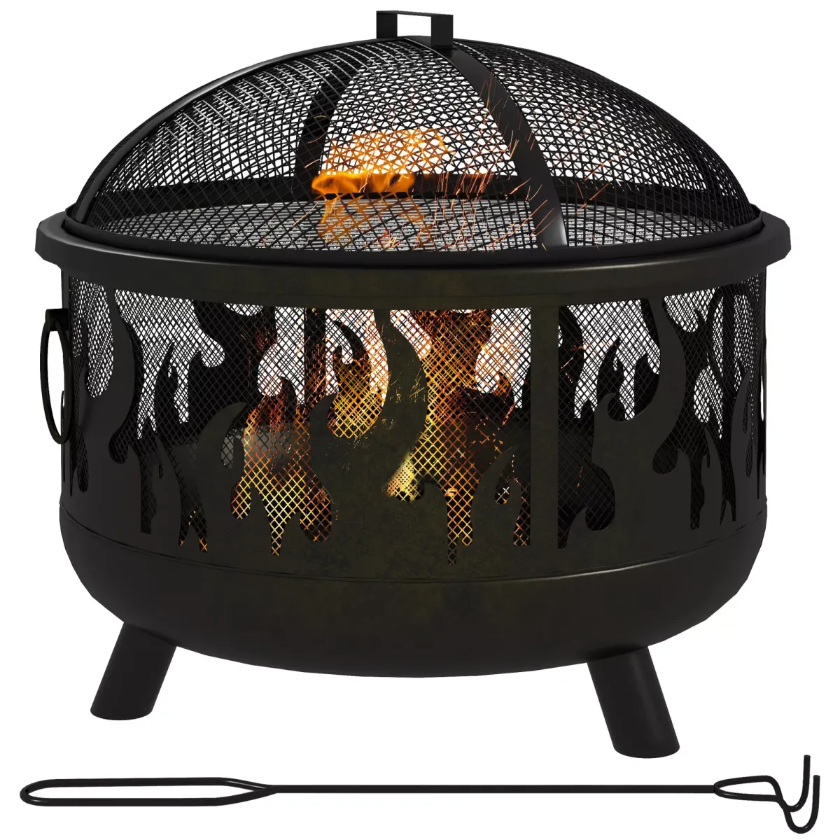 FEUERSCHALE, Metall, Schwarz