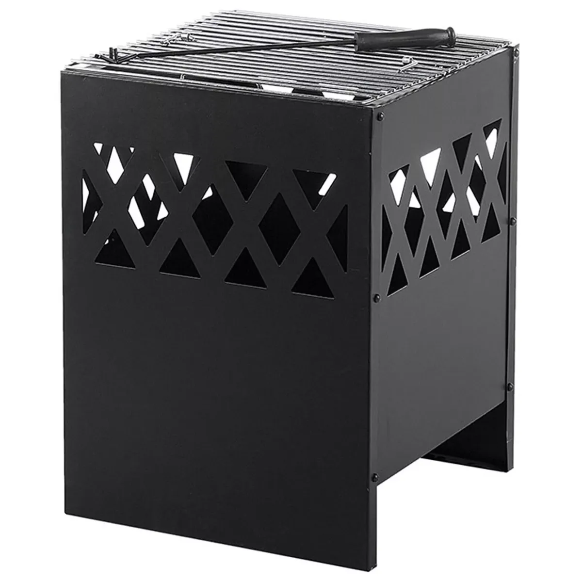 FEUERSTELLE Stah schwarz quadratisch Shiga