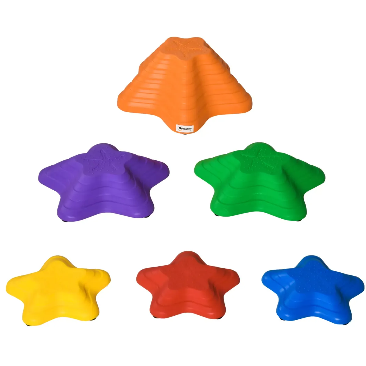 FLUSSSTEINE, Kunststoff, Mehrfarbig, 36,5L x 36,5B x 16H cm