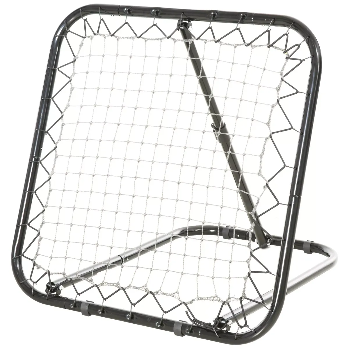 FUSSBALL REBOUNDER, Metall, Schwarz, 78 x 84 x 65-78 cm