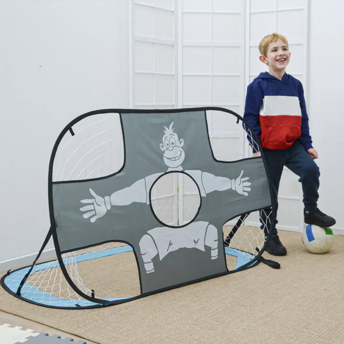 FUSSBALLTOR 2er Set mit Torwand für Kinder 125/80 cm