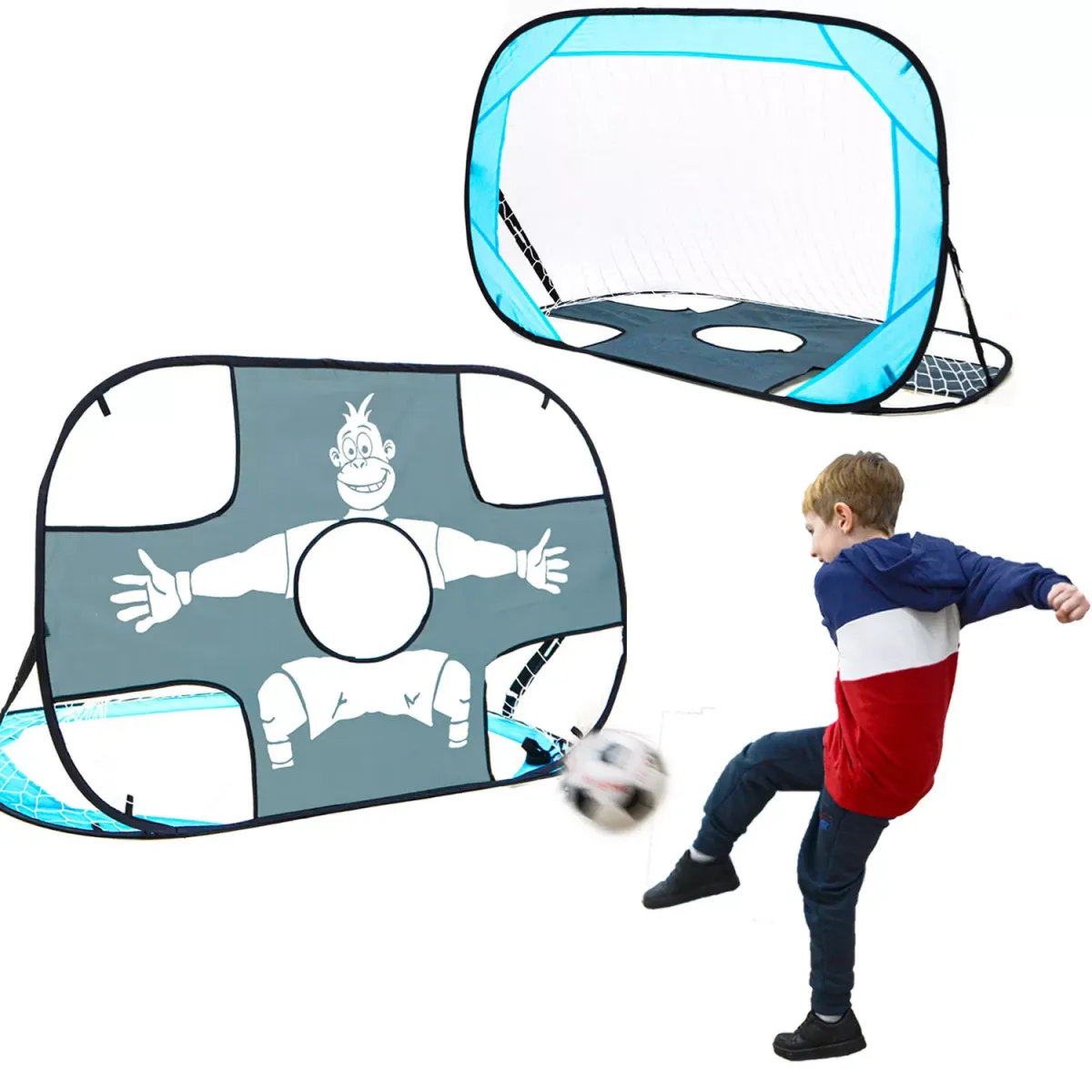 FUSSBALLTOR mit Torwand für Kinder 125/80 cm