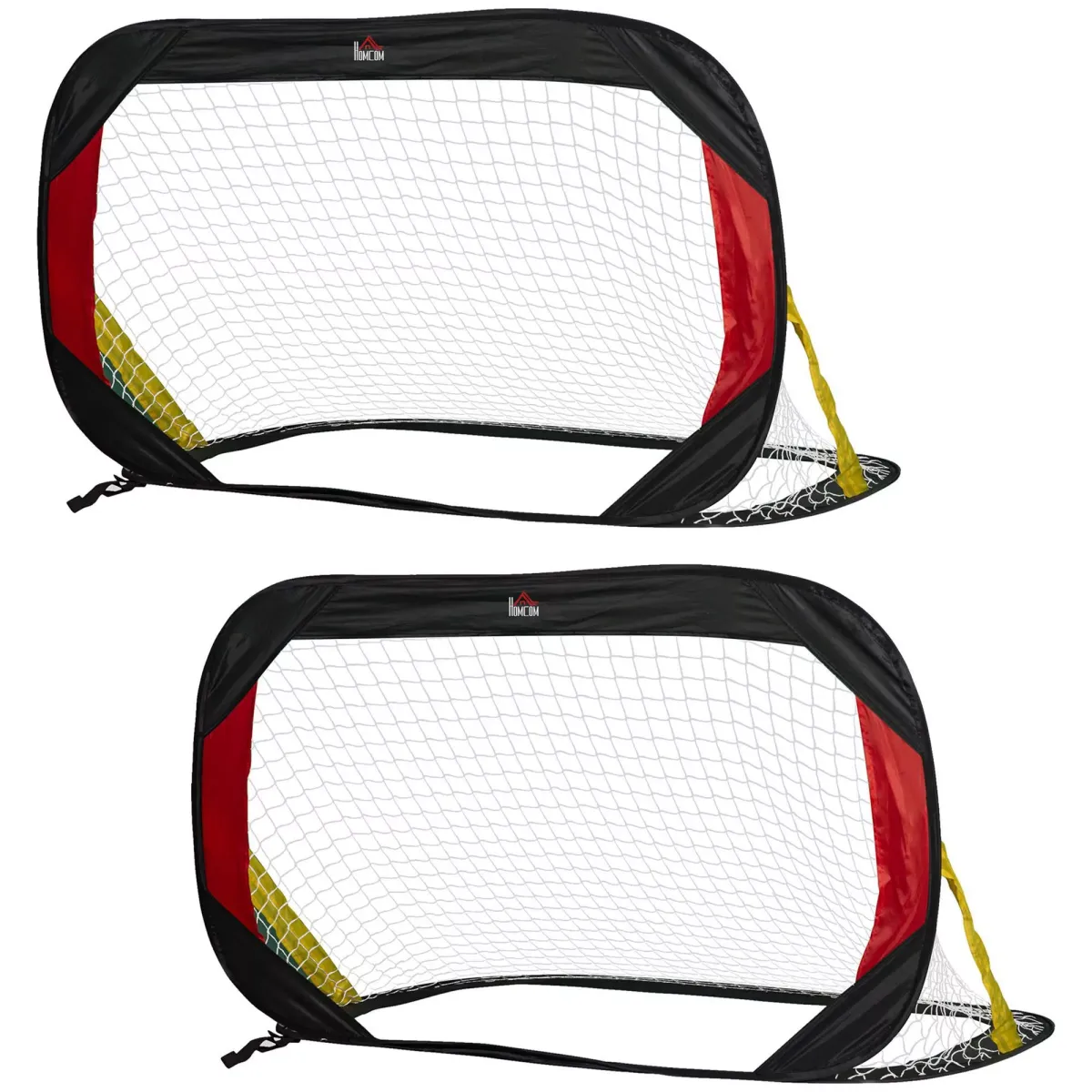 FUSSBALLTOR, Stahl, Schwarz/Gelb/Rot/Weiß, 120L x 80B x 80H cm