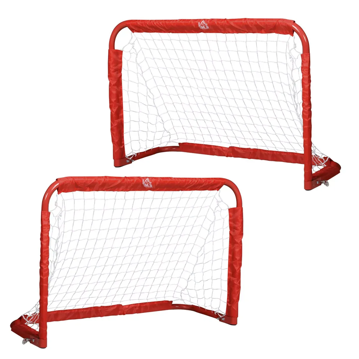 FUSSBALLTOR, Stahl(Q195), Rot, 90L x 36B x 60H cm