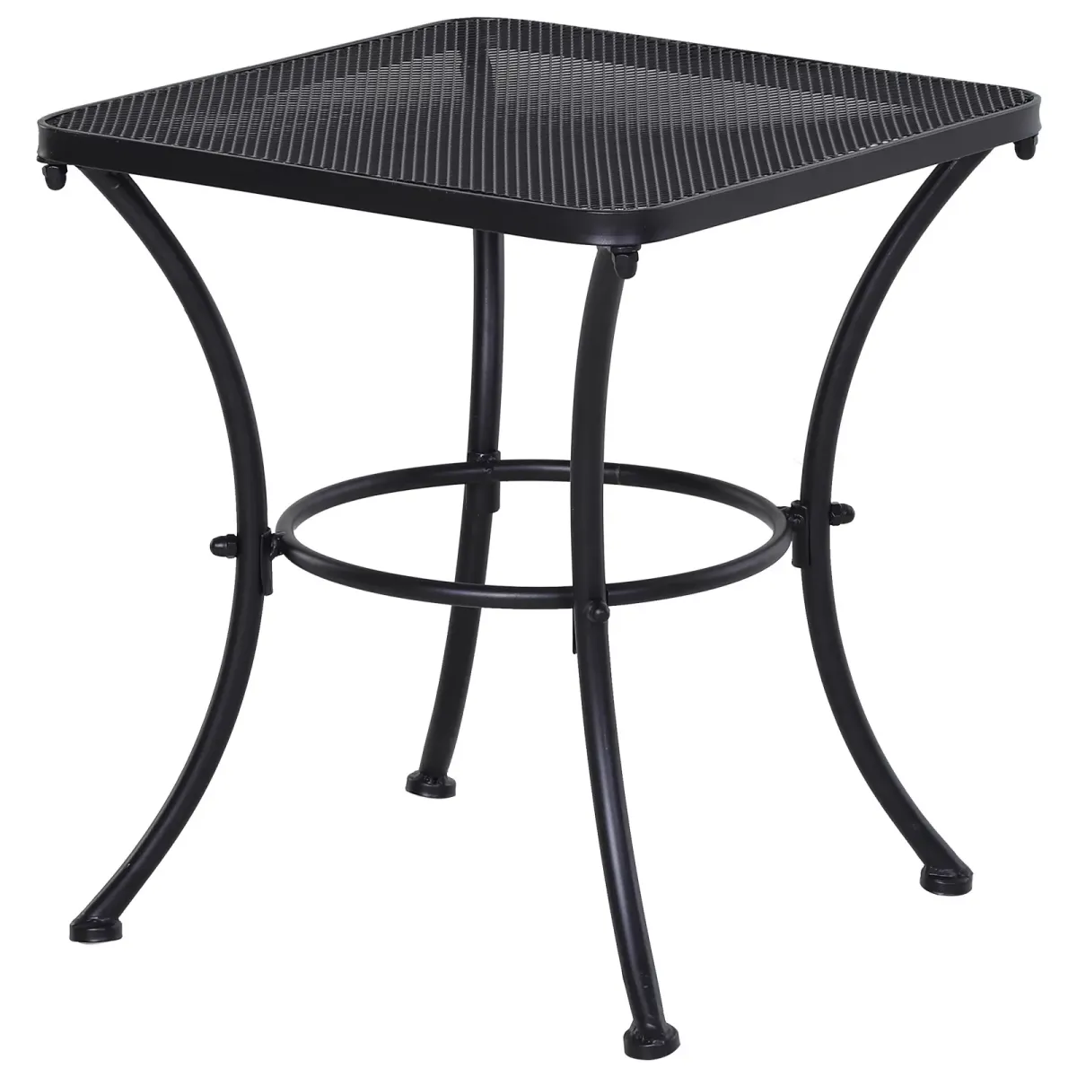 GARTEN BEISTELLTISCH, Schwarz, Metall
