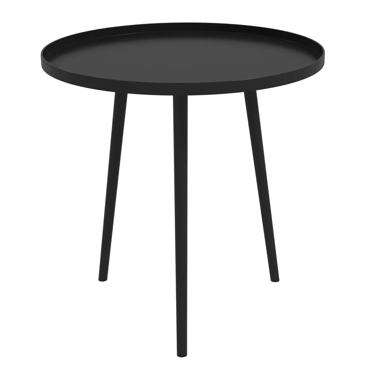 GARTEN BEISTELLTISCH, Schwarz, Stahl