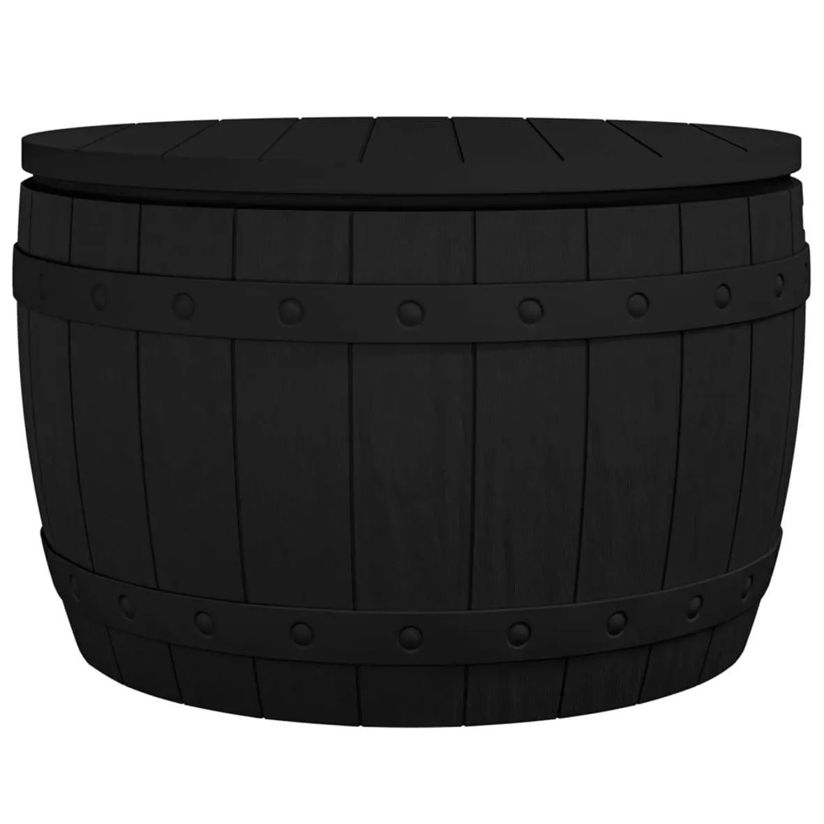 GARTENBEISTELLTISCH 3-IN-1 MIT STAUFACH SCHWARZ POLYPROPYLEN