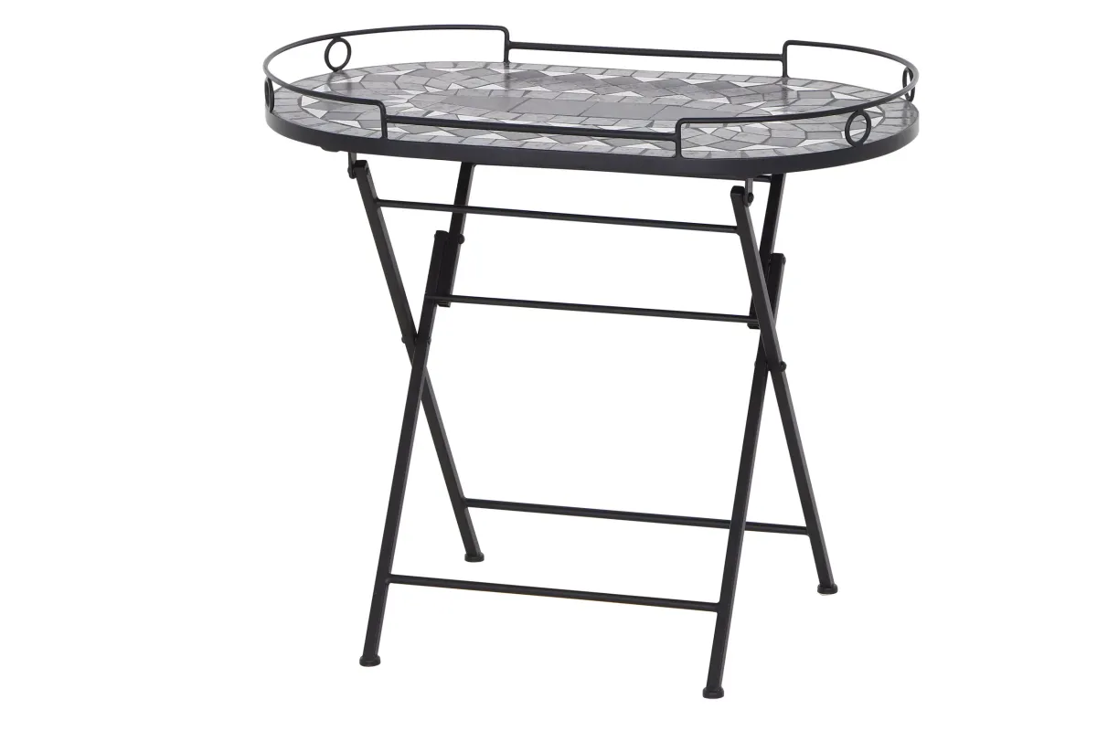 GARTENBEISTELLTISCH 67,5/41/60 cm Metall, Keramik