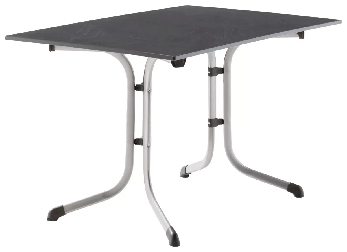 GARTENKLAPPTISCH 120/73/80 cm Metall, Kunststoff rechteckig