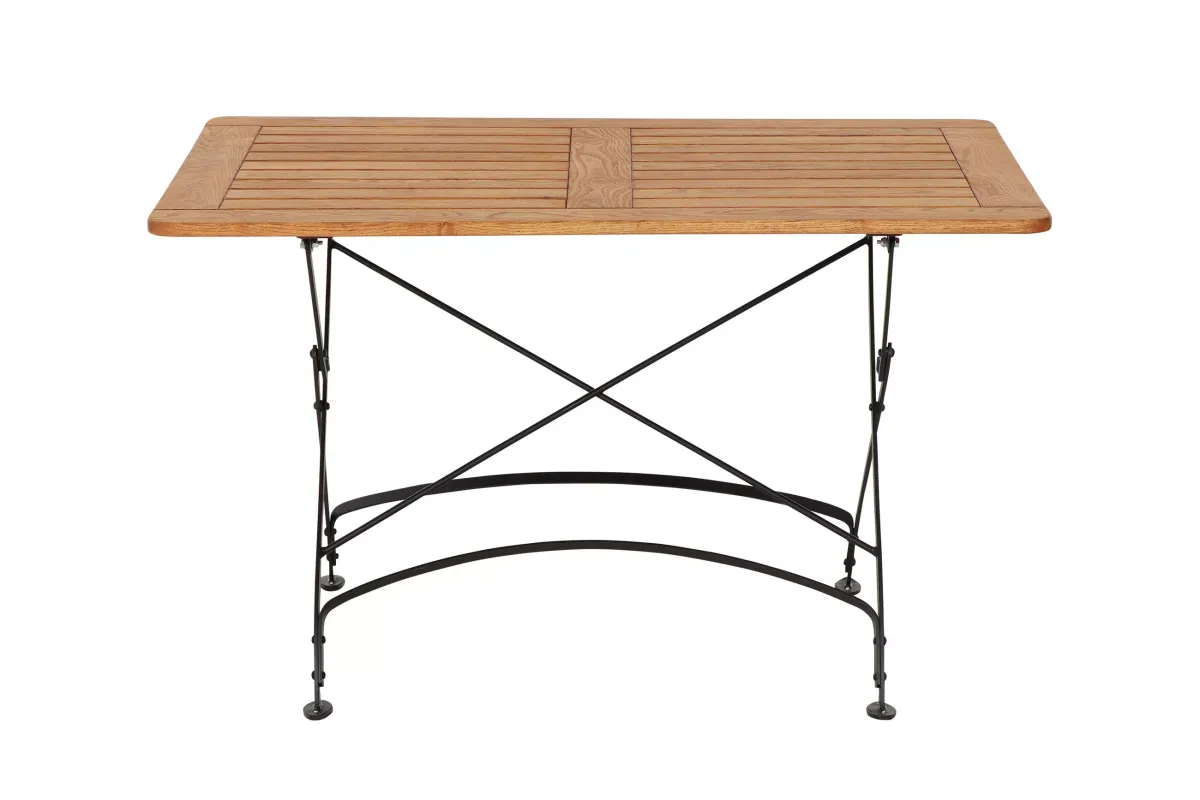 GARTENKLAPPTISCH 120/80/78 cm Holz, Metall rechteckig