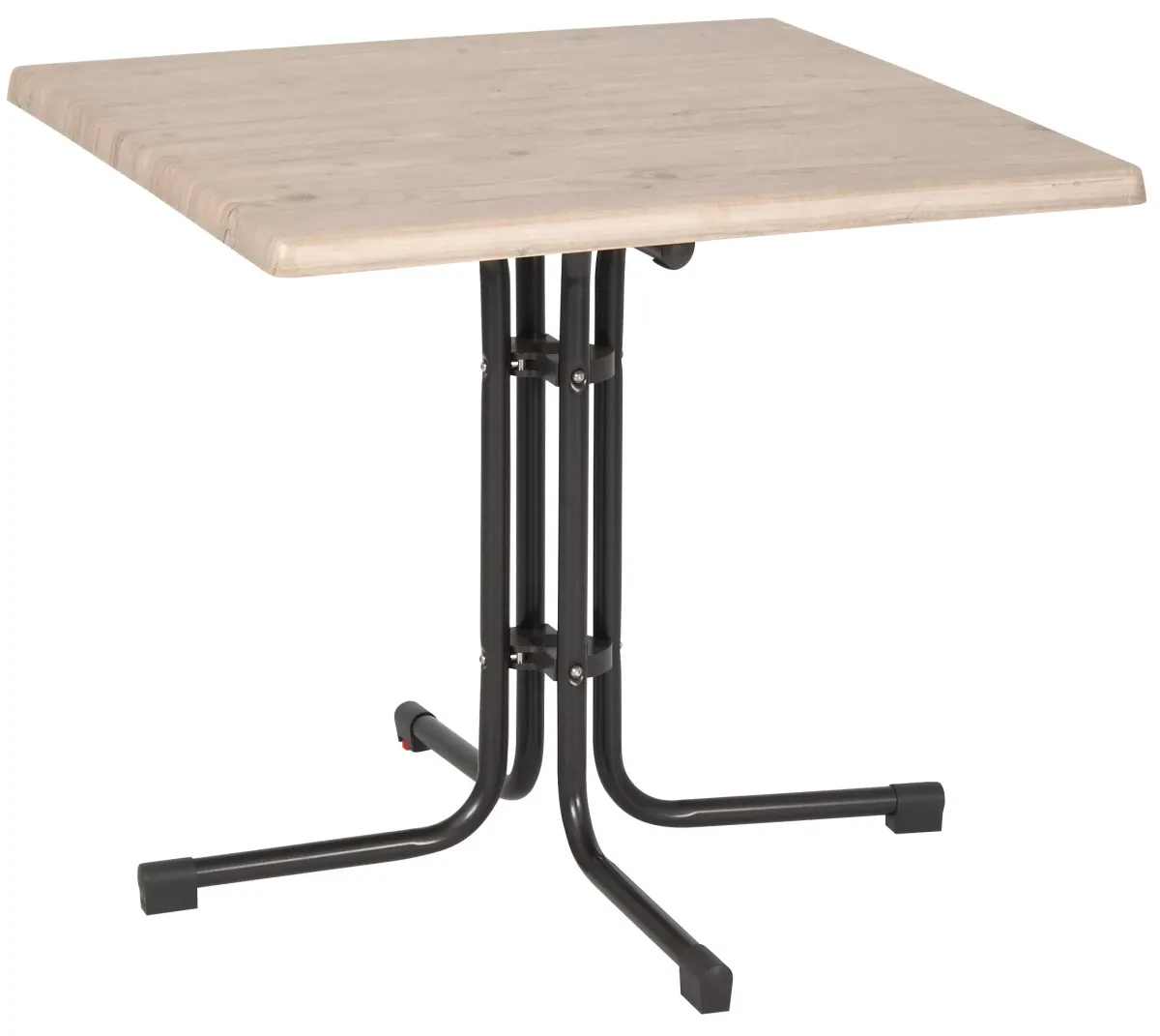 GARTENKLAPPTISCH 80/80/72 cm Metall, Holzwerkstoff quadratisch