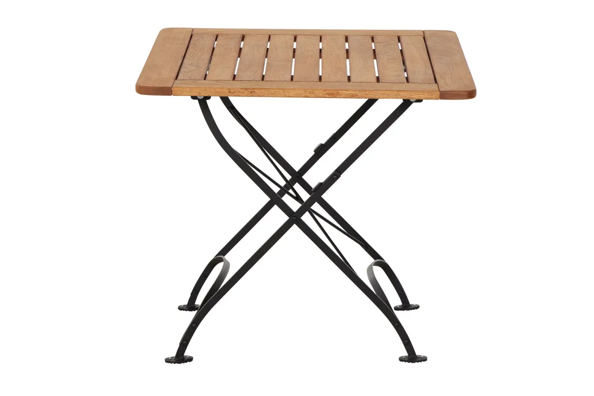 GARTENKLAPPTISCH 80/80/78 cm Holz, Metall quadratisch