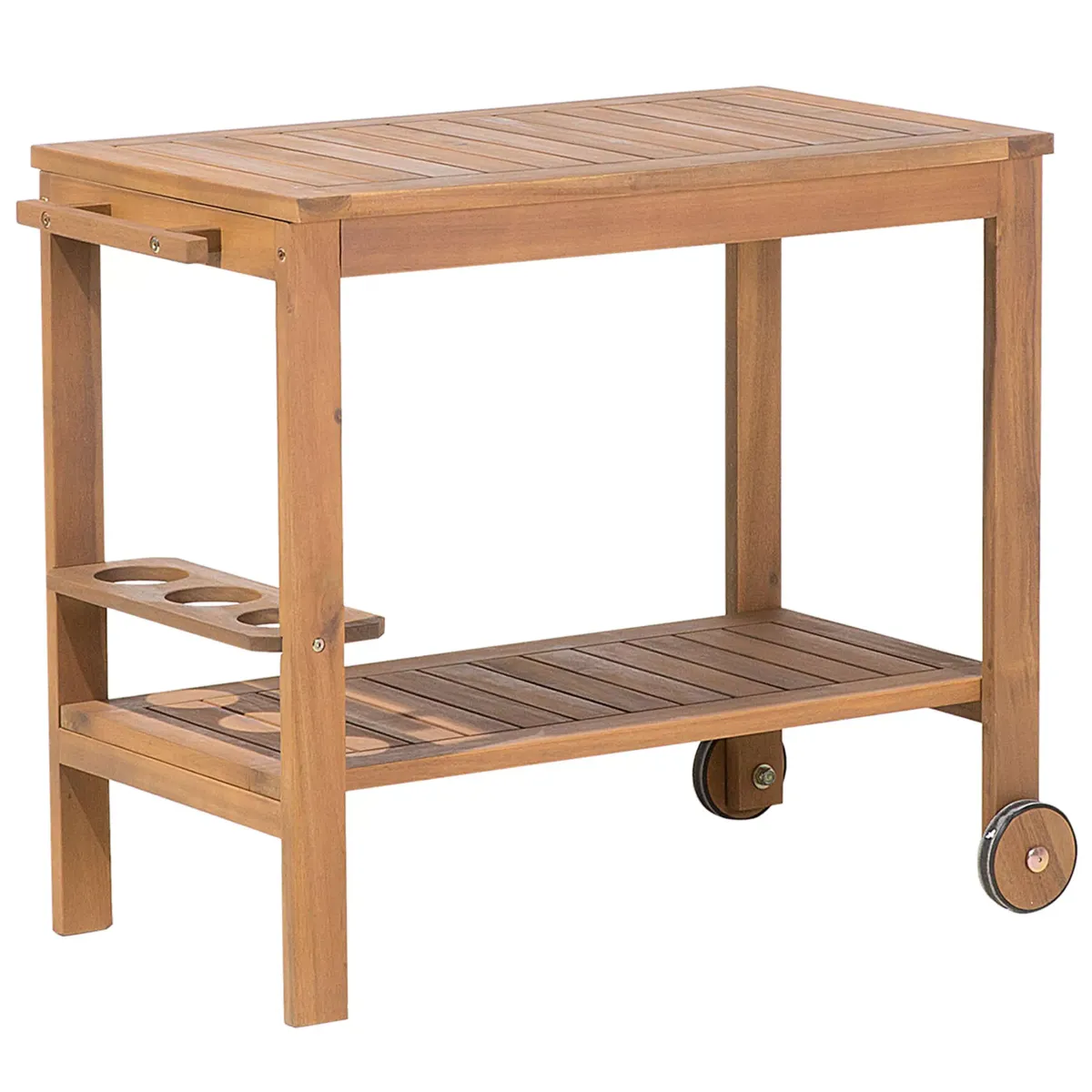 GARTENTISCH Massivholz Heller Holzfarbton Sassari