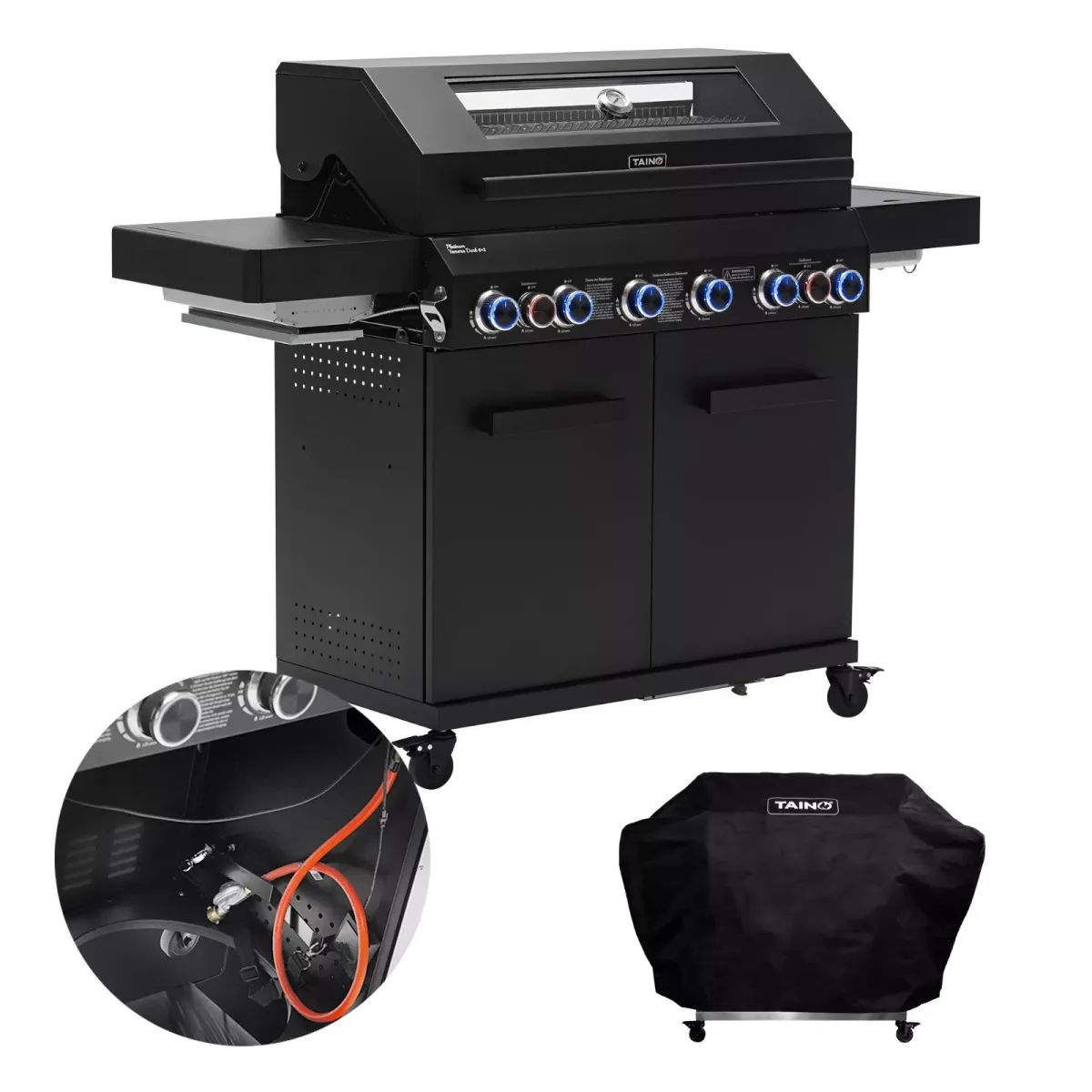 GASGRILL PLATINUM YAMARA DARK 6+2 Set