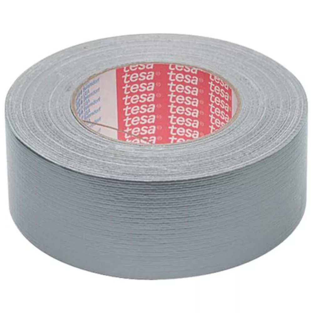 GEWEBEKLEBEBAND, 50 m x 48 mm, silbergrau