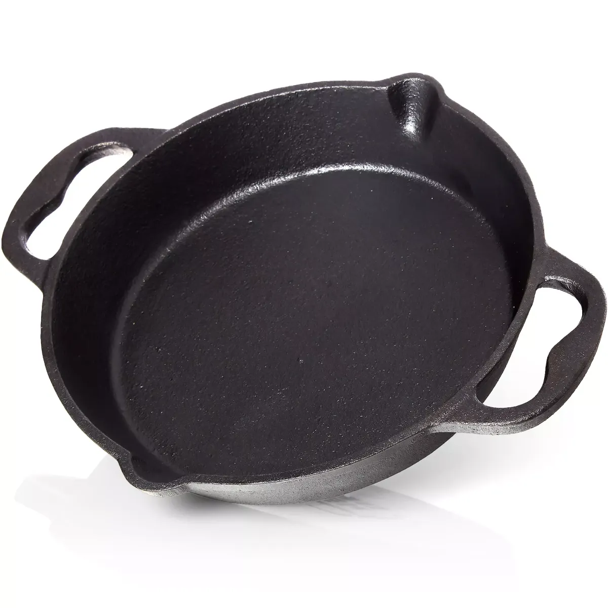 GRILLPFANNE Gusseisen Ø20cm 1650g mit 2 Henkel - Pfanne Gusspfanne