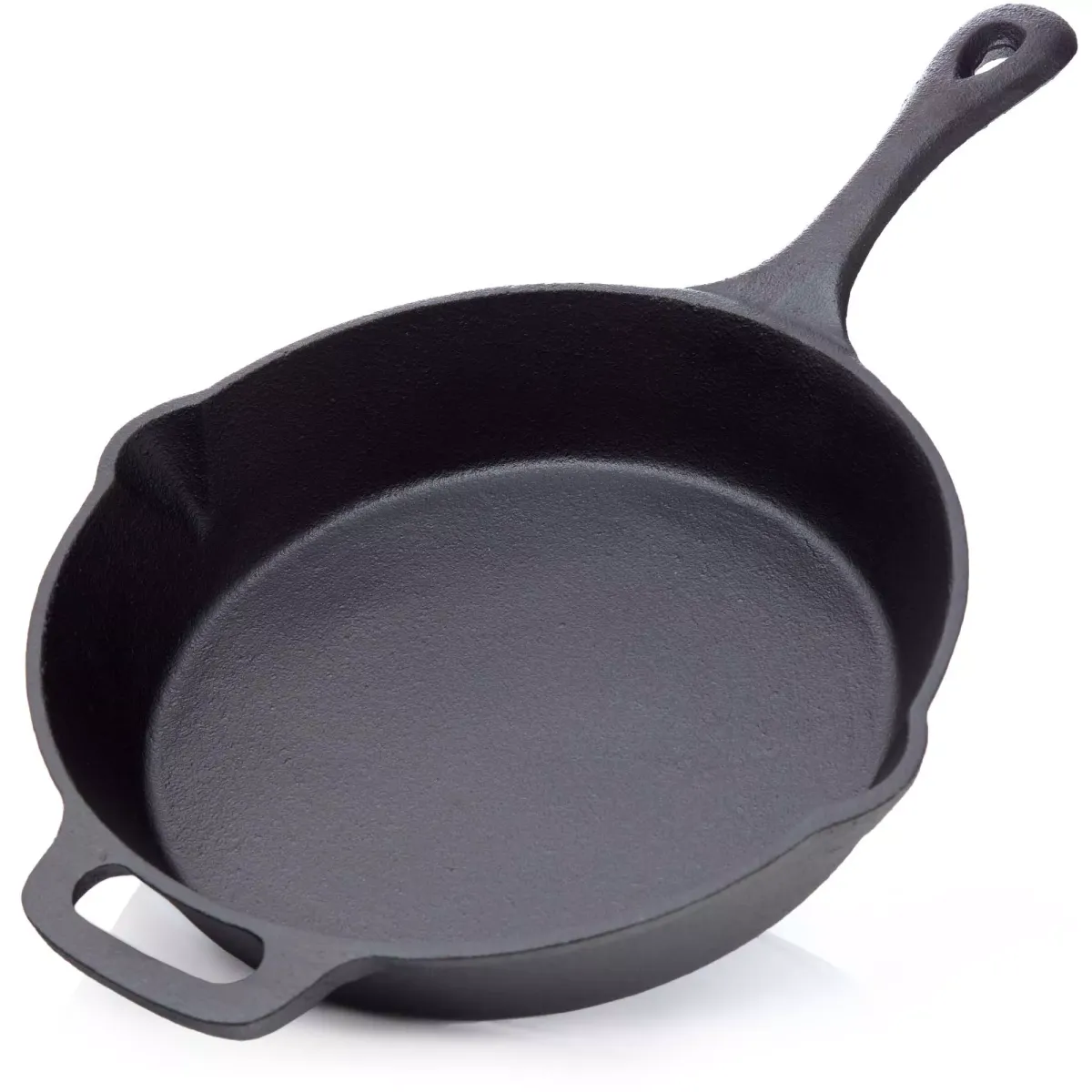 GRILLPFANNE Gusseisen Ø25cm 2600g mit Griff - Pfanne Gusspfanne