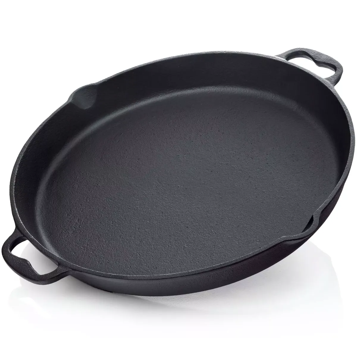 GRILLPFANNE Gusseisen Ø40cm 5300g mit 2 Henkel - Pfanne Gusspfanne
