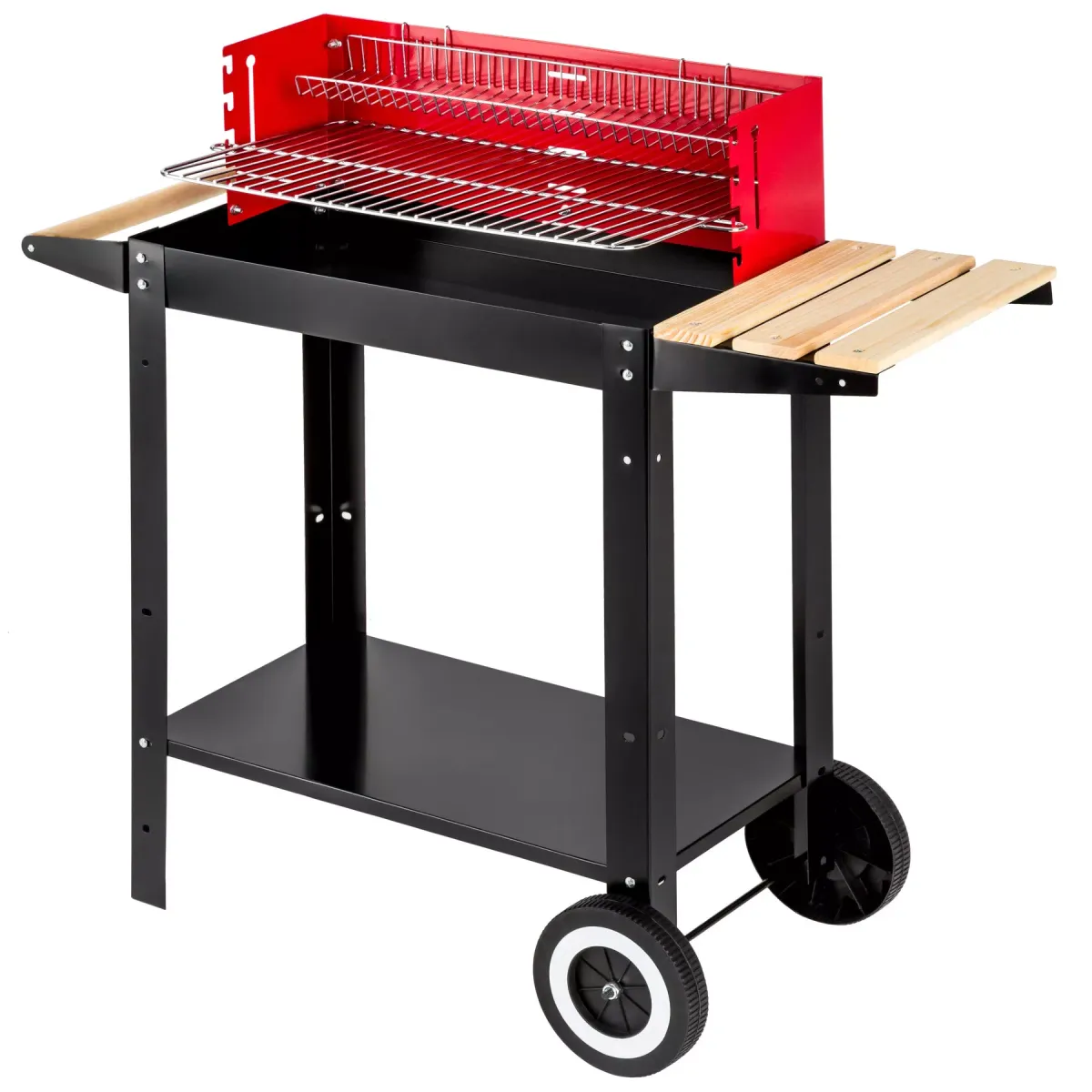 GRILLWAGEN ,86 x 34 x 80 cm,schwarz/rot
