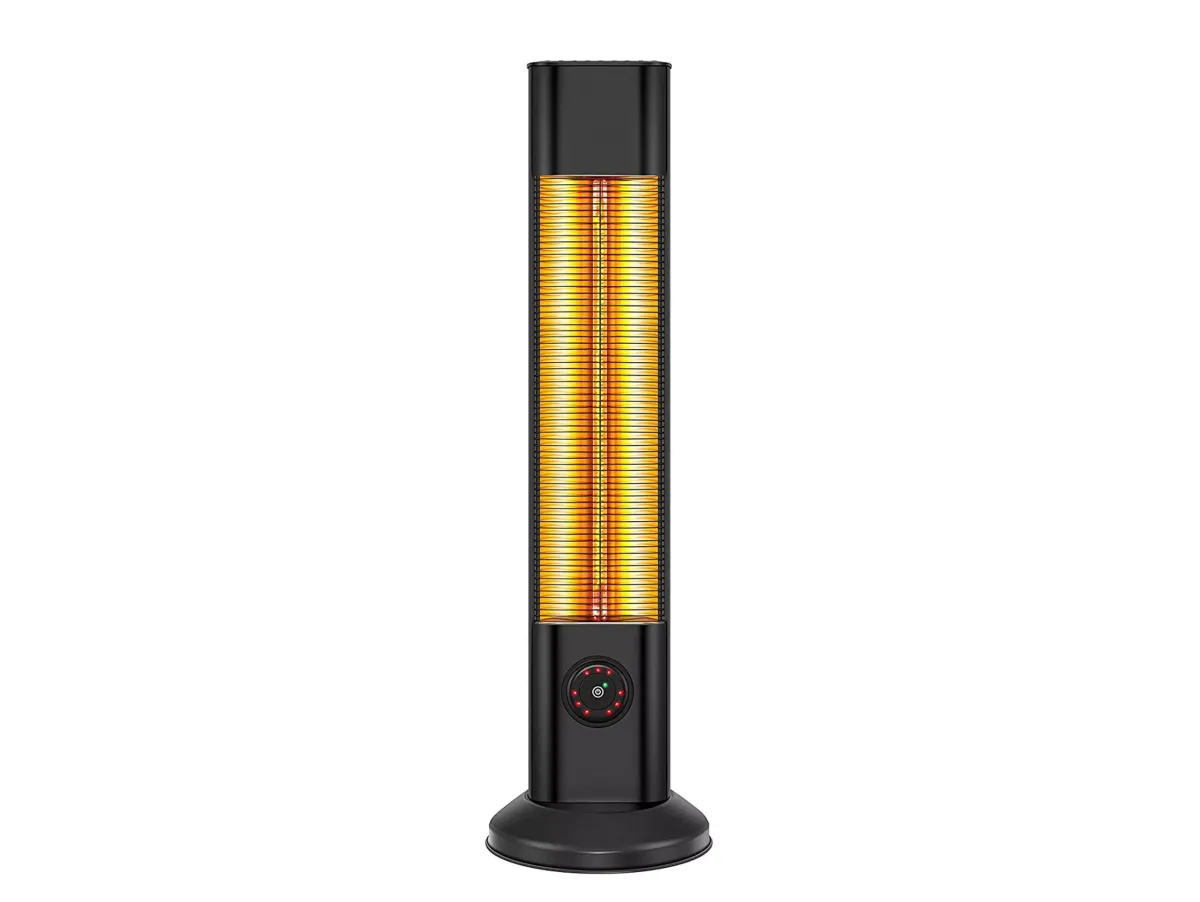 HALOGEN-HEIZUNG Schwarz für außen und innen 2000 W