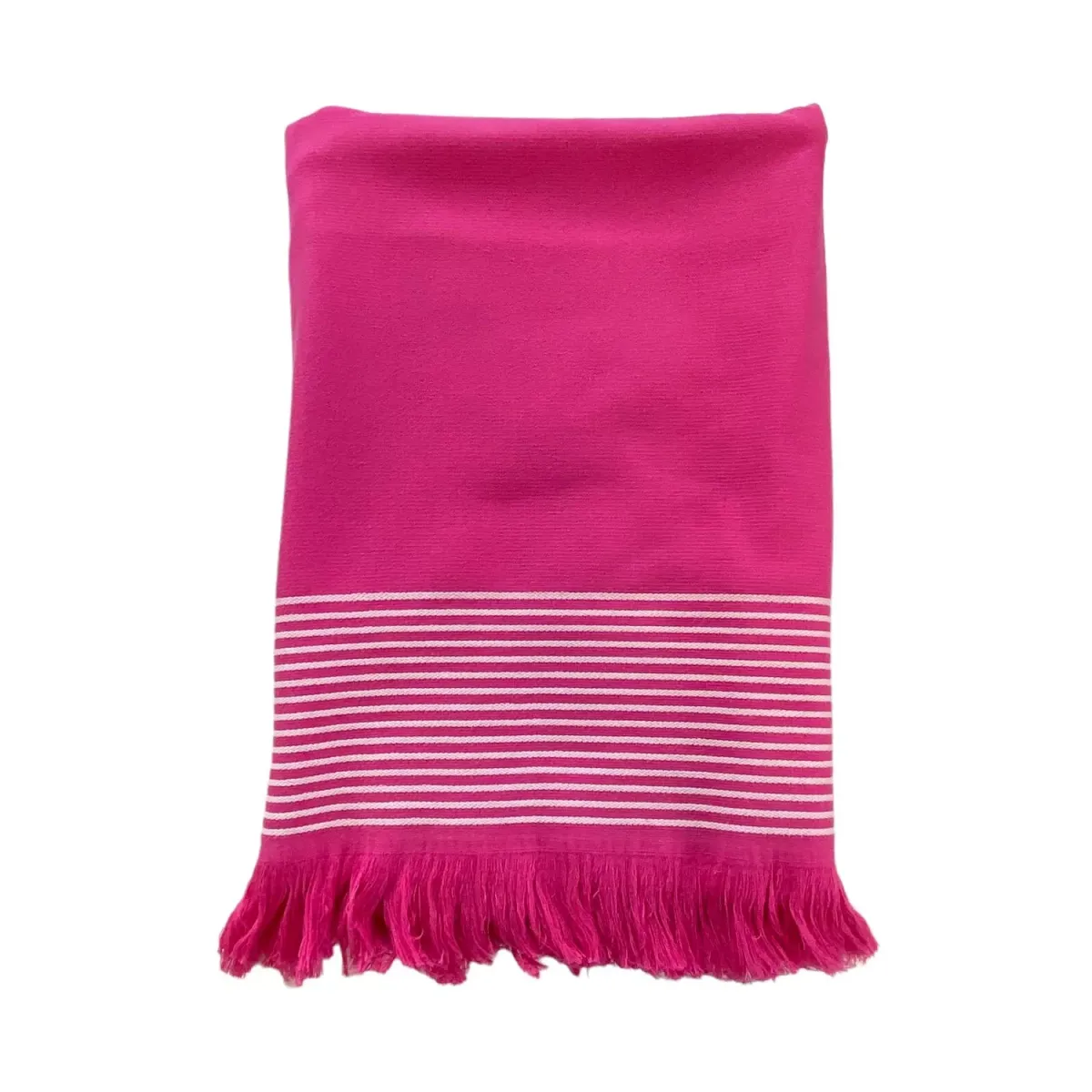 HAMAMTUCH mit Frotteefutter Paski Fuchsia 90x170 300g/m²