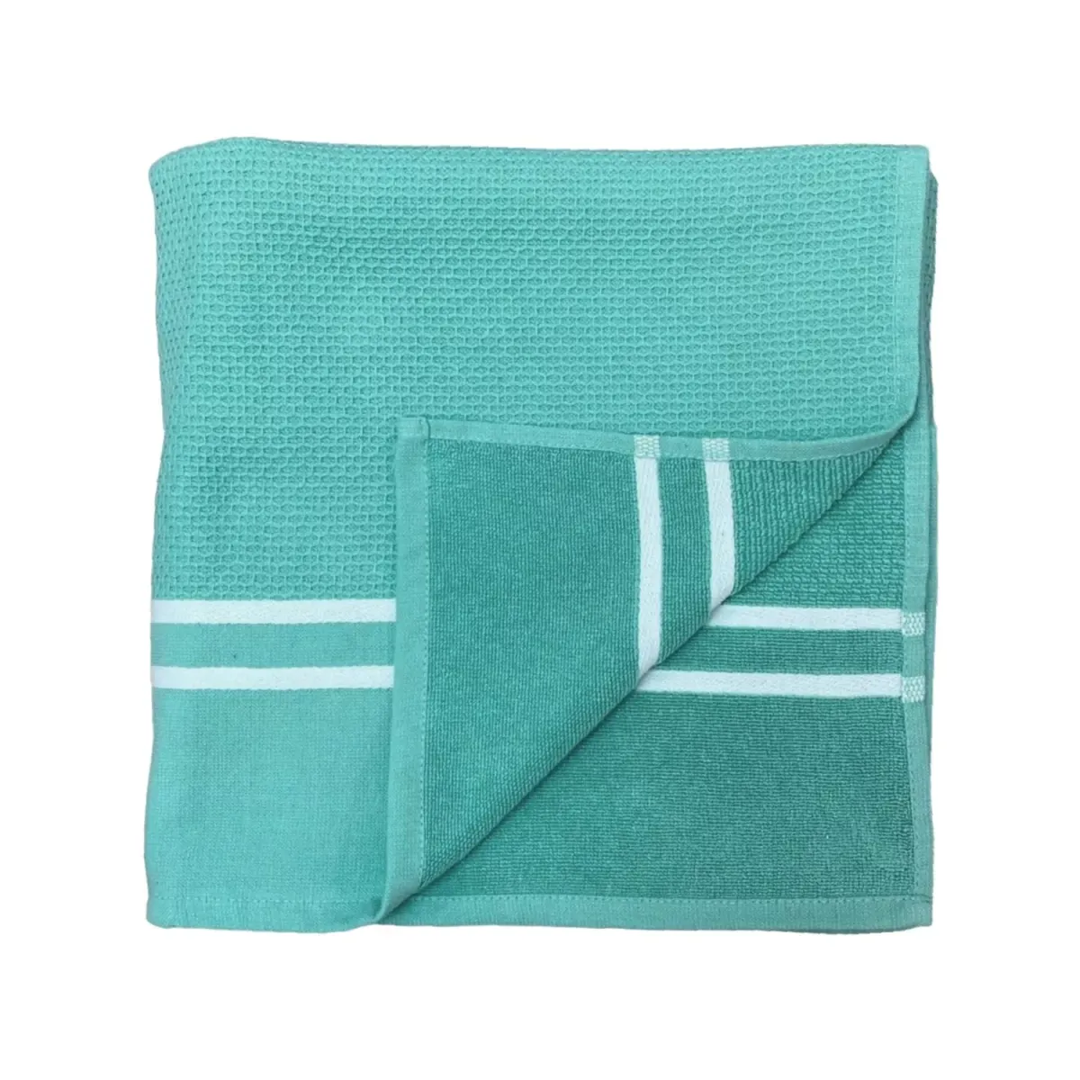 HAMAMTUCH mit Frotteefutter Waffle Aqua 90x170 355g/m²