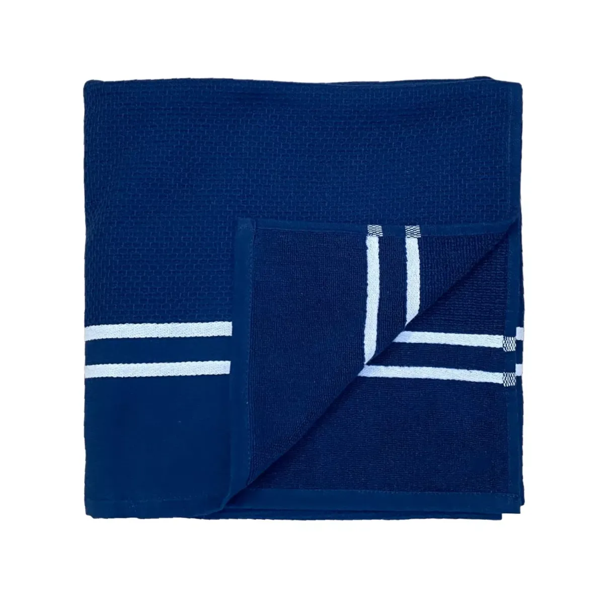 HAMAMTUCH mit Frotteefutter Waffle Navy 90x170 355g/m²