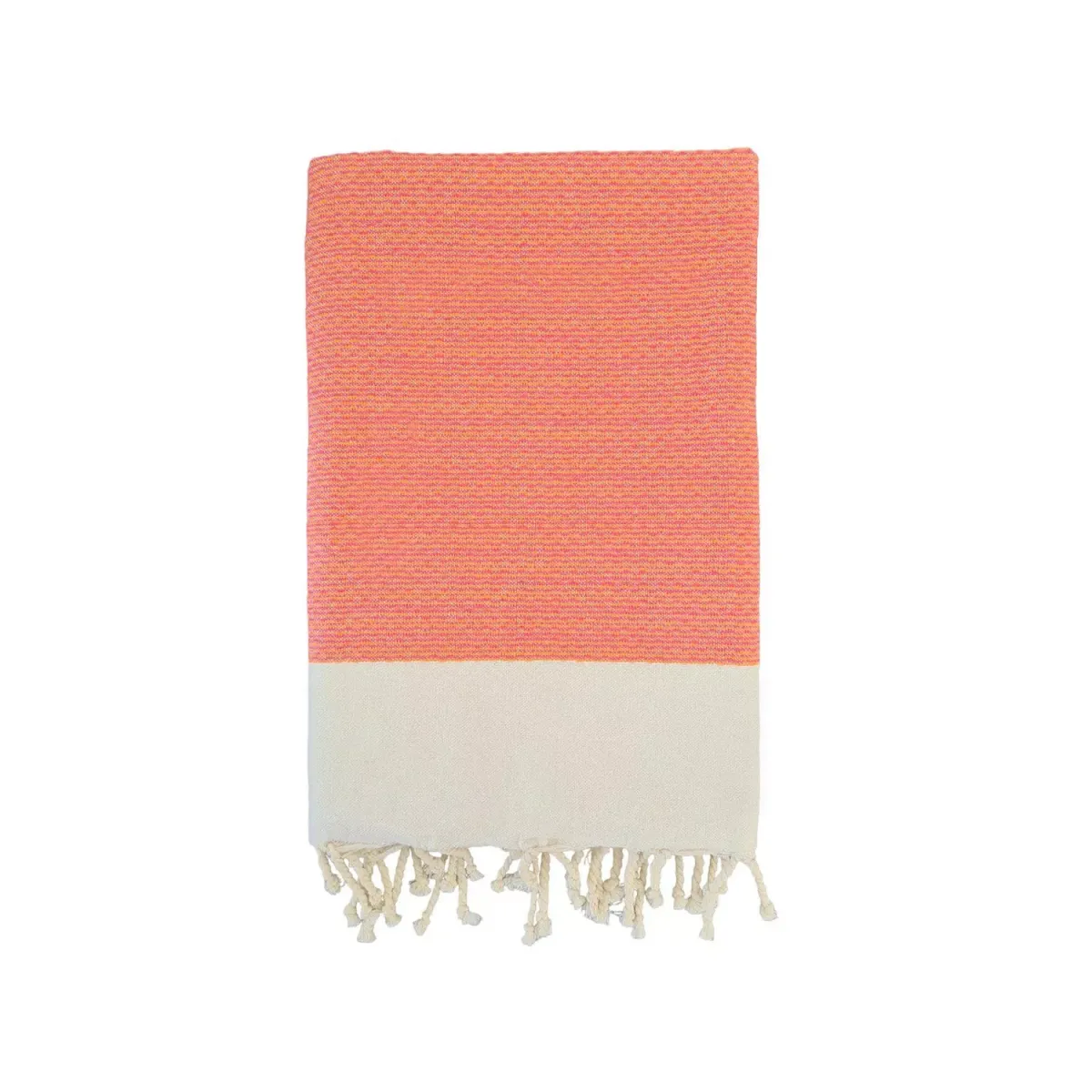 HAMAMTUCH Traditionelles Waffelgewebe Orange 200x200 190g/m² - Athena Orange XL