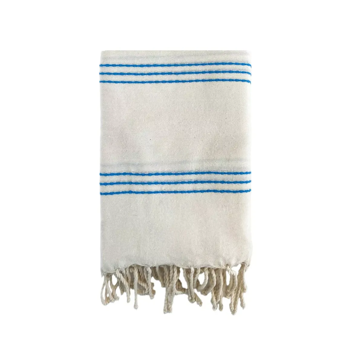 HAMMAMTUCH Traditionelle Calliope 200x200 190g/m² Ecru / Türkis