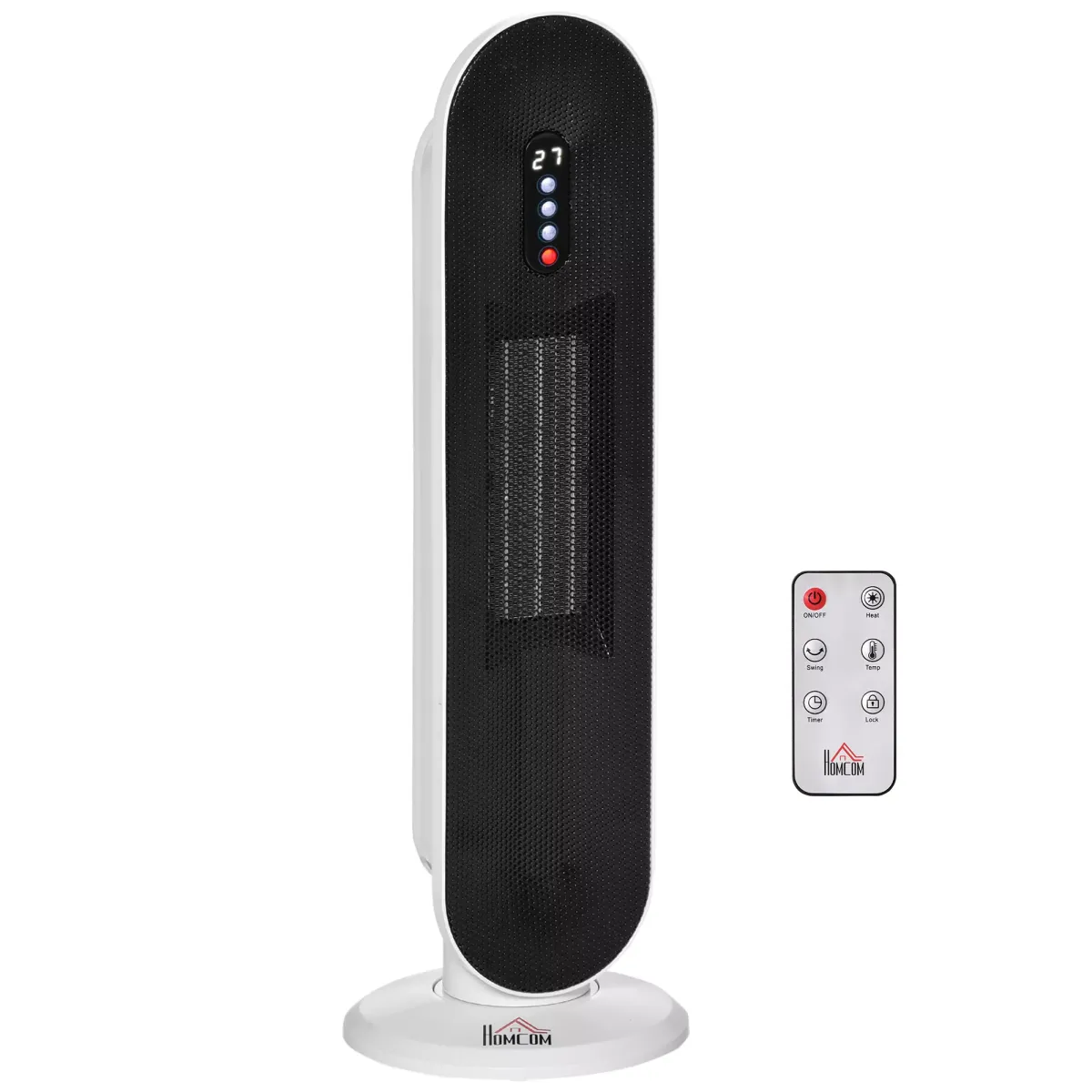 HEIZGERÄT, 2000W, 24-Stunden-Timer, Metall, Kunststoff, Weiß+Schwarz