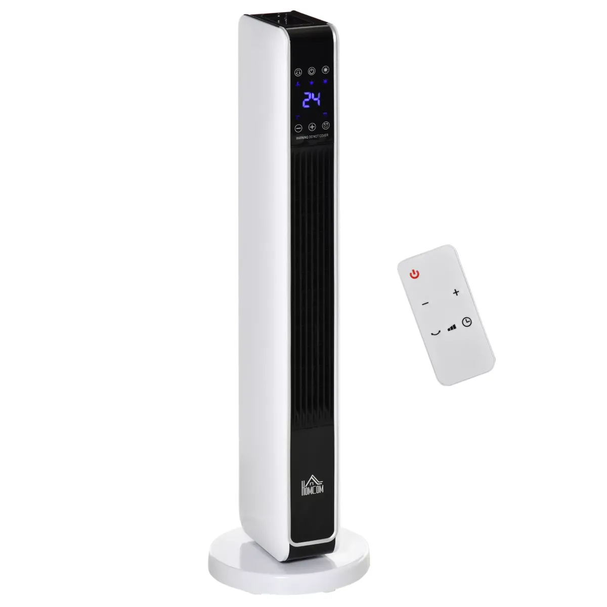 HEIZGERÄT, 2200W, mit Fernbedienung 8-Stunden-Timer, ABS, PA, Weiß+Schwarz