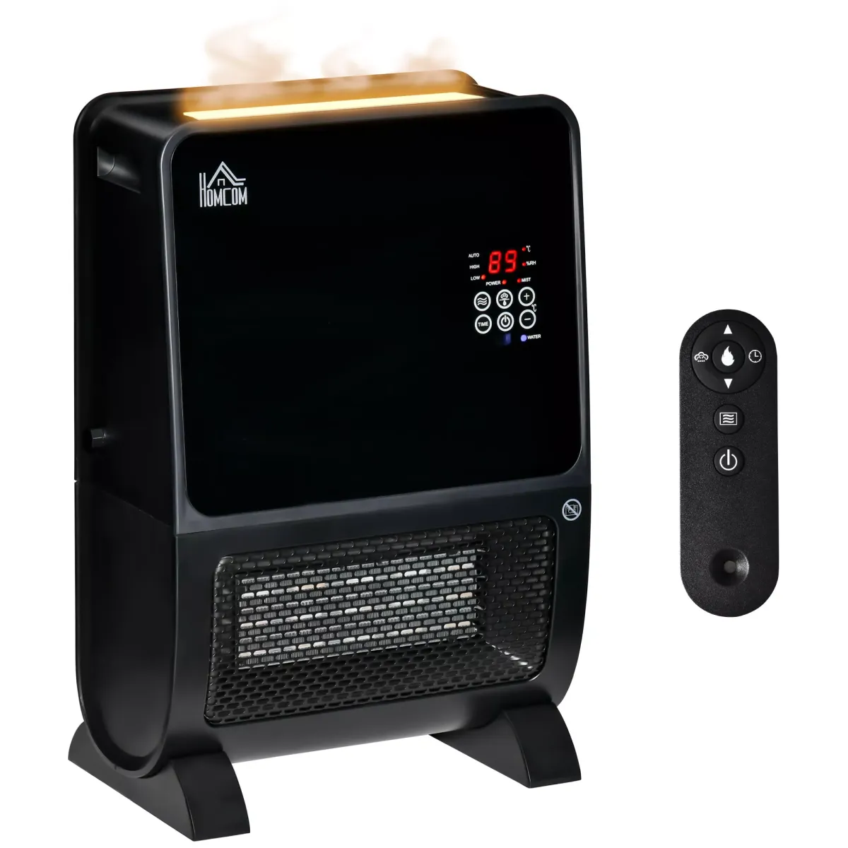 HEIZGERÄT, mit Fernbedienung, 8-Stunden-Timer, 2000W, ABS, Schwarz