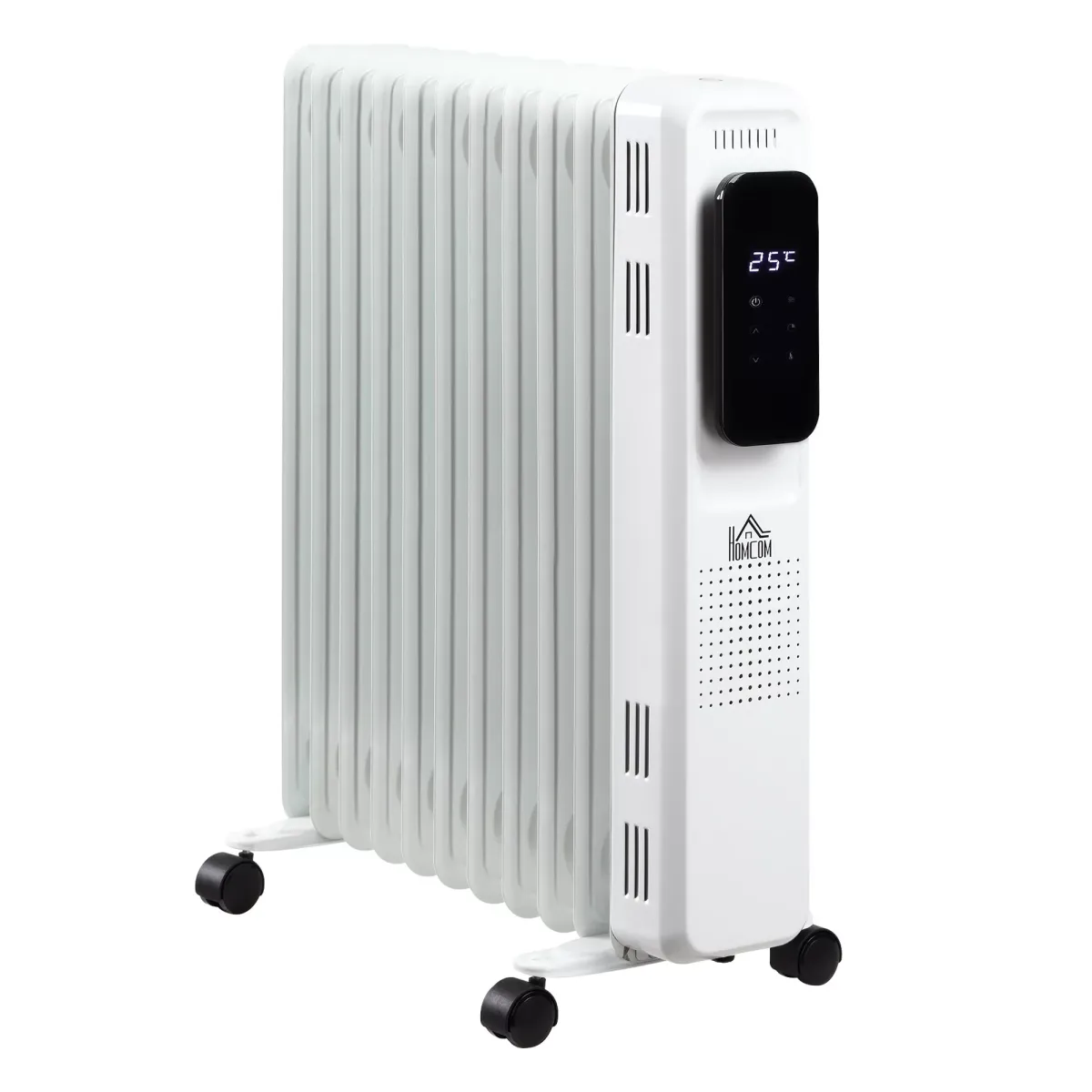 HEIZKÖRPER, 2500W, 3 Heizstufen 24-Stunden-Timing, Weiß, Stahl