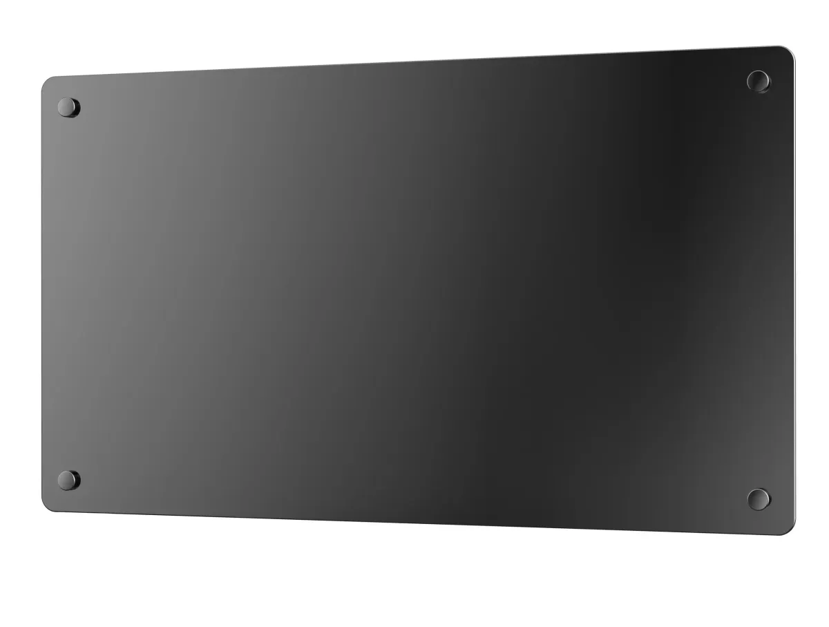 HEIZKÖRPERPANEEL Schwarz mit Glasscheibe und WiFi-App-Steuerung 1500 W