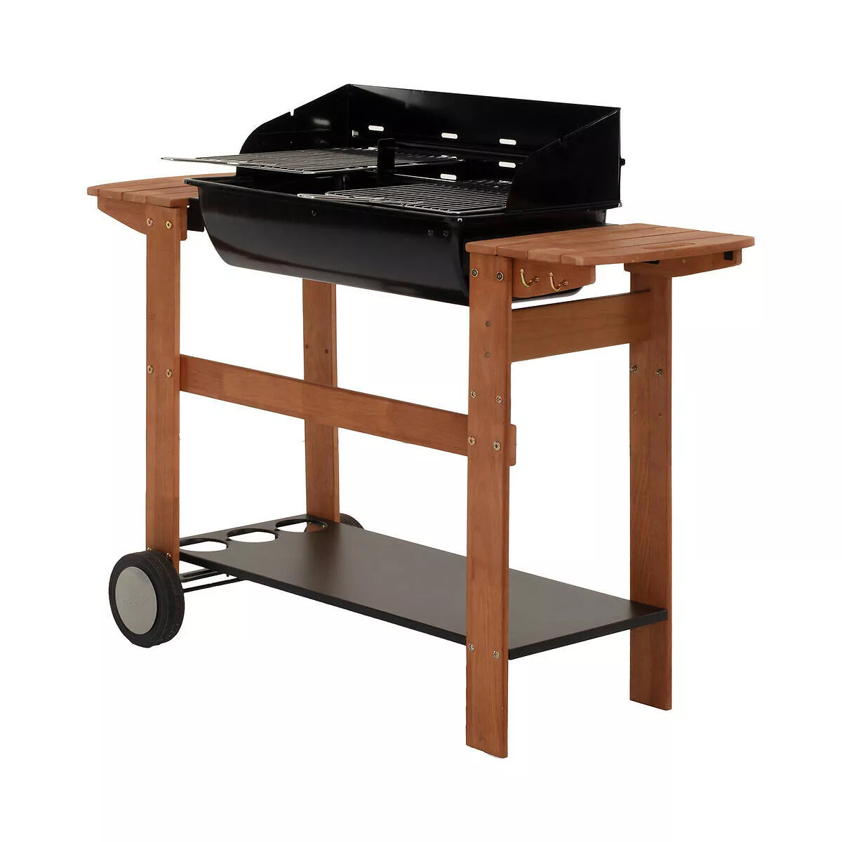 HOLZKOHLEGRILL BBQ mit Holzablage