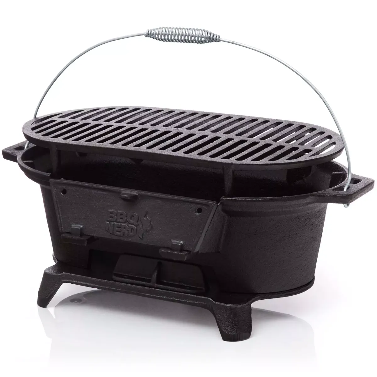 HOLZKOHLEGRILL GUSSEISEN Hibachi 50 x 25 x 23cm - Tischgrill