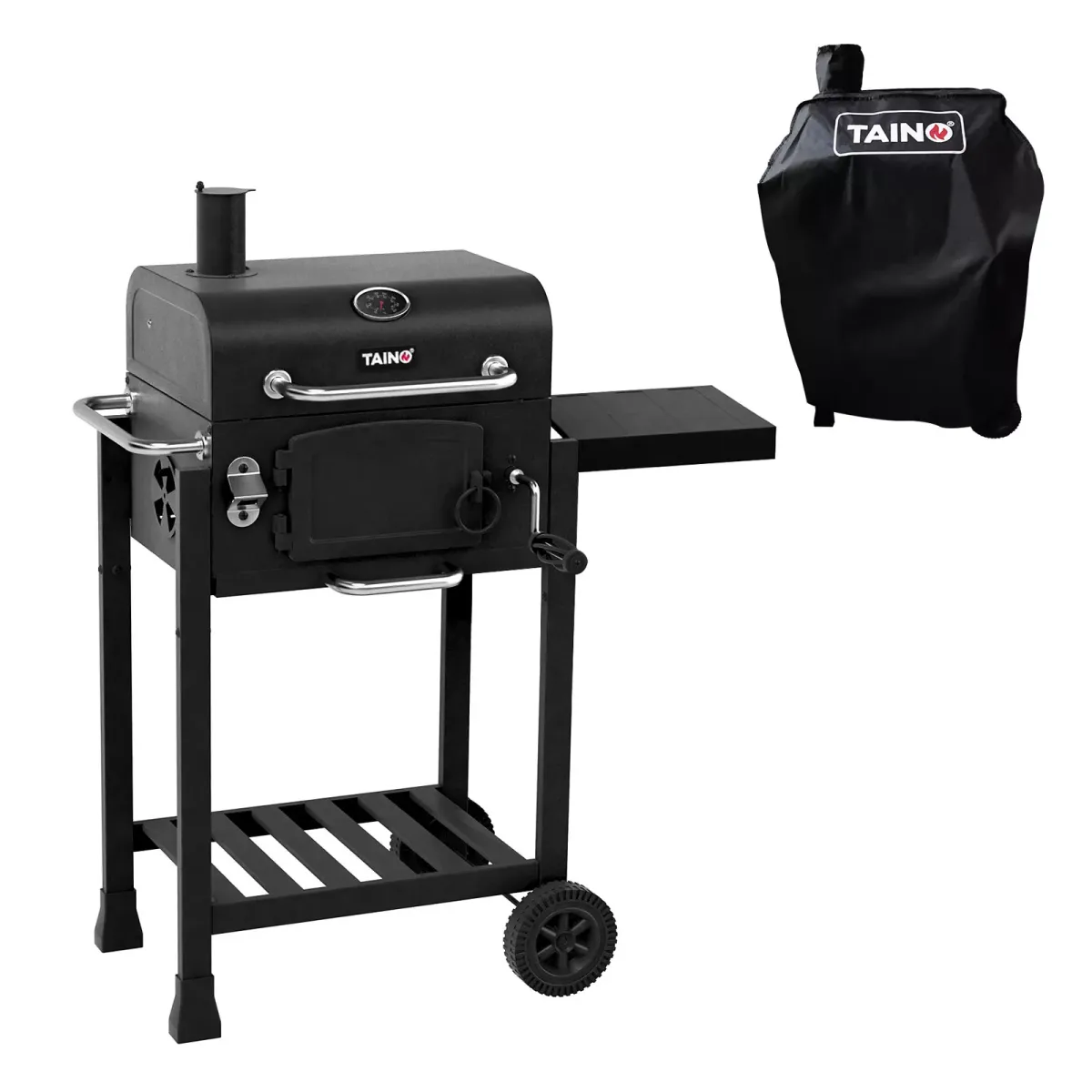 HOLZKOHLEGRILL HERO Set inkl. Abdeckhaube