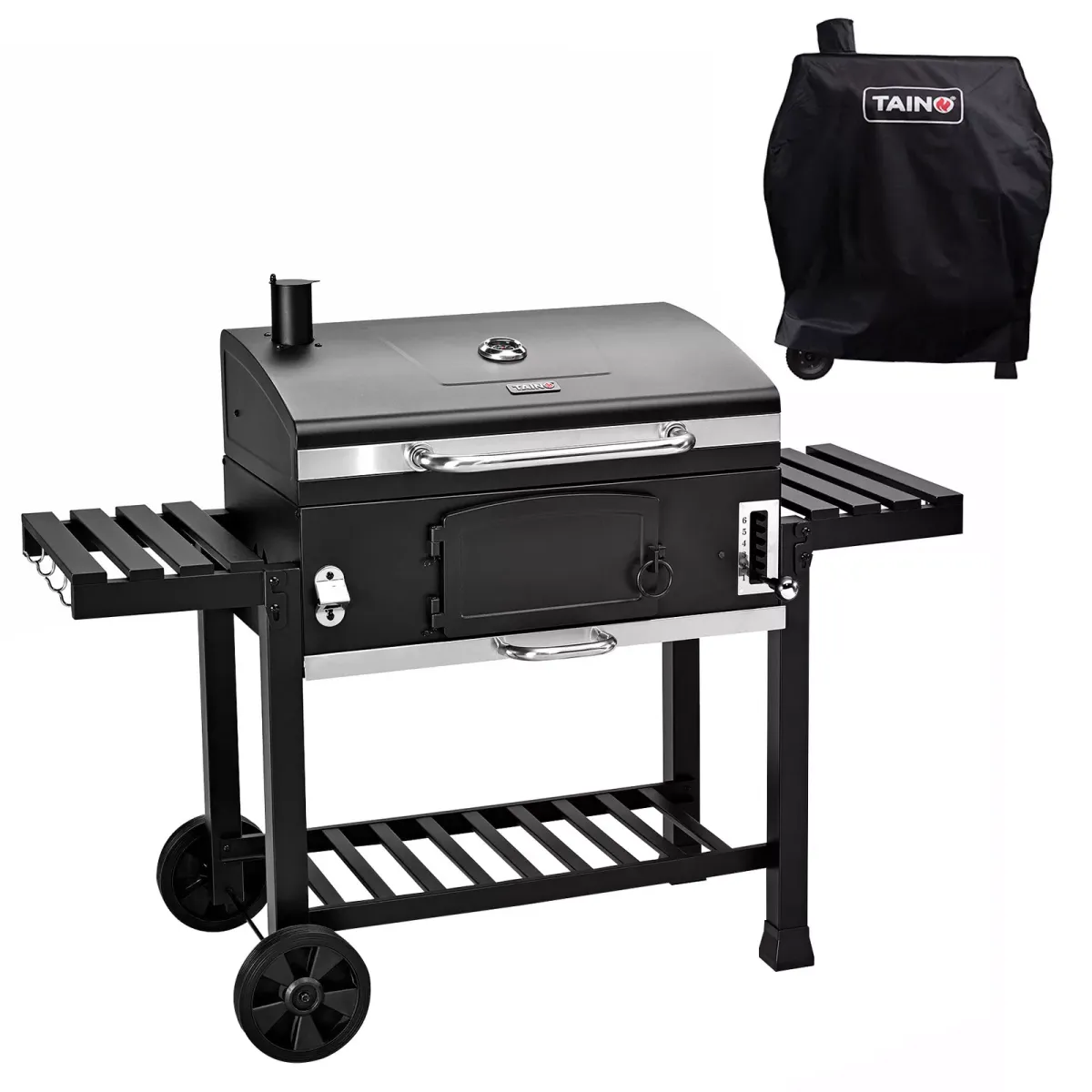 HOLZKOHLEGRILL und Smoker Set HERO XXL