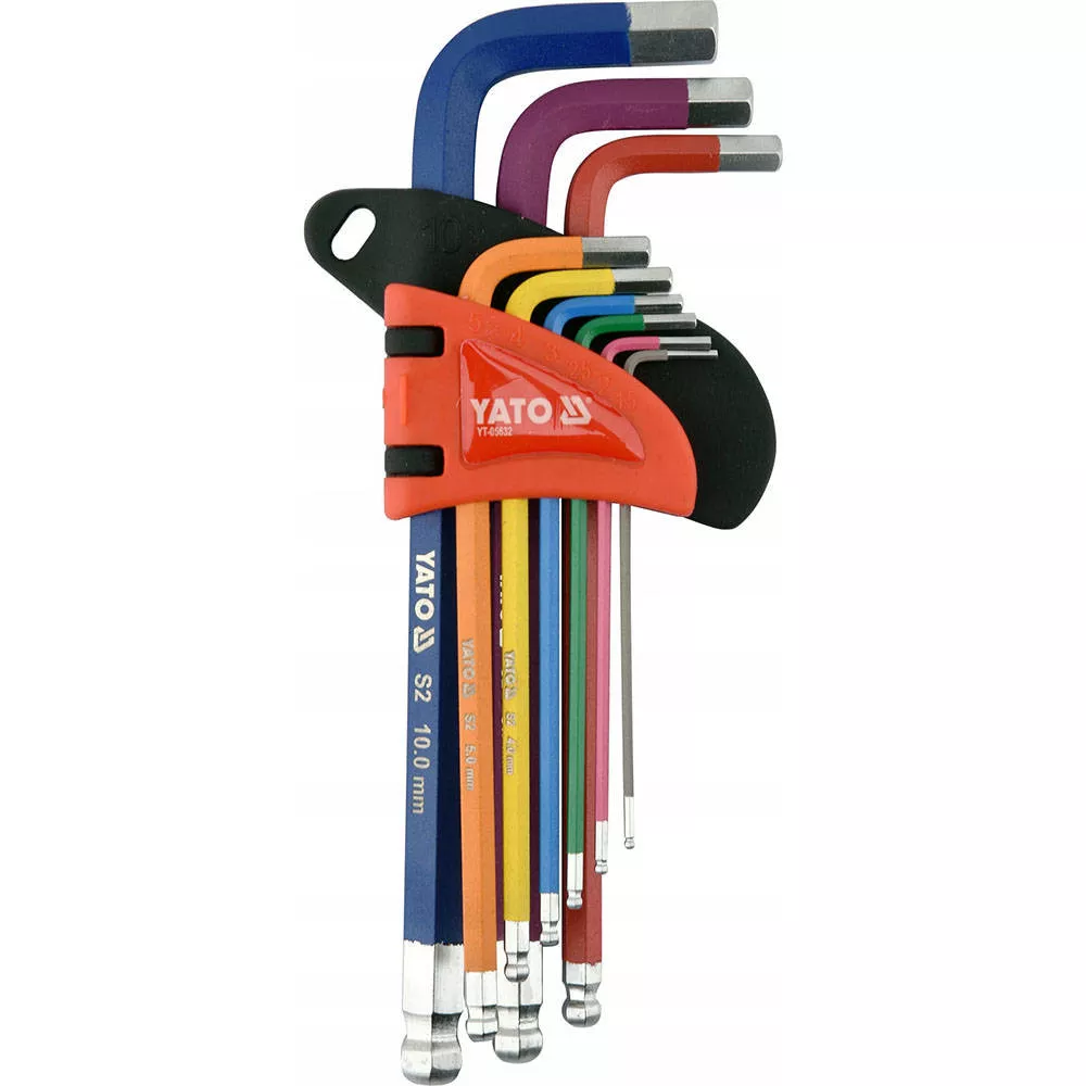 INBUSSCHLÜSSEL, Kugelkopf 1,5-10mm, 9 Stück
