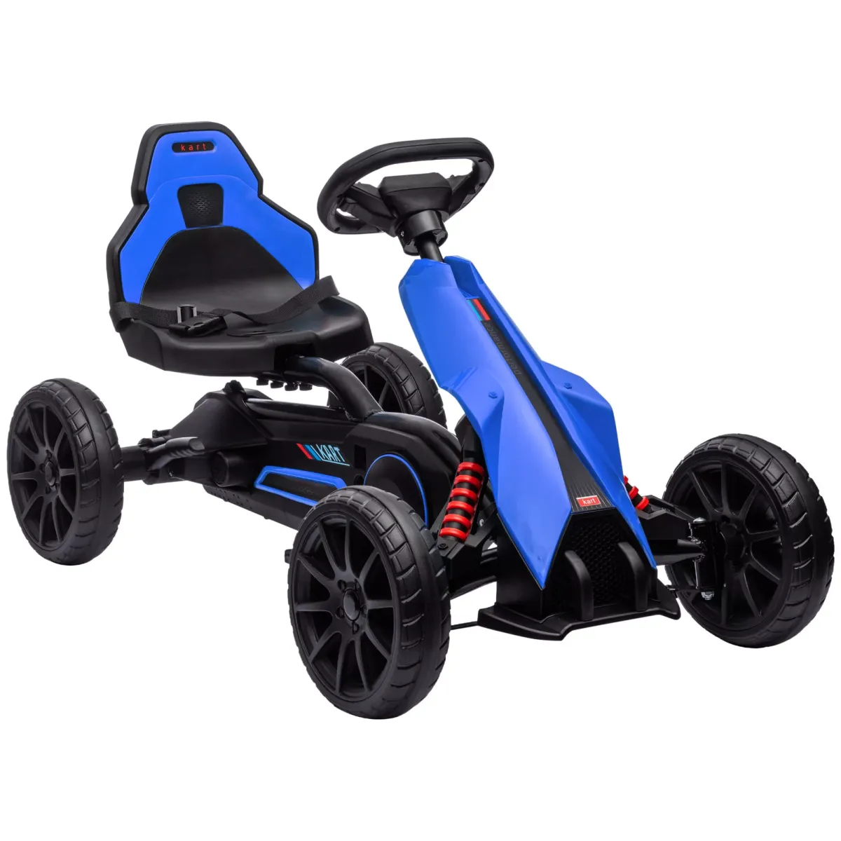 KINDER GO KART TRETAUTO, Blau/Rot, Metall+ Kunststoff