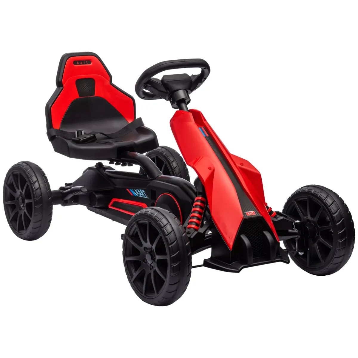 KINDER GO KART TRETAUTO, Blau/Rot, Metall+ Kunststoff