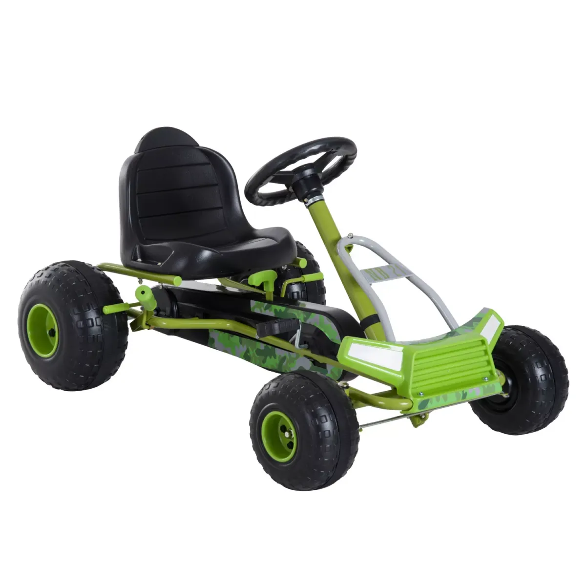 KINDER GO KART TRETAUTO, Grün, Metall+ Kunststoff