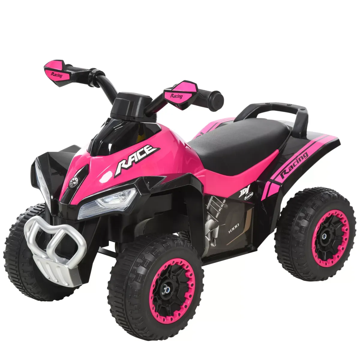 KINDER RUTSCHAUTO, Grün/Rosa/Gelb, PP-Kunststoff+ Stahl